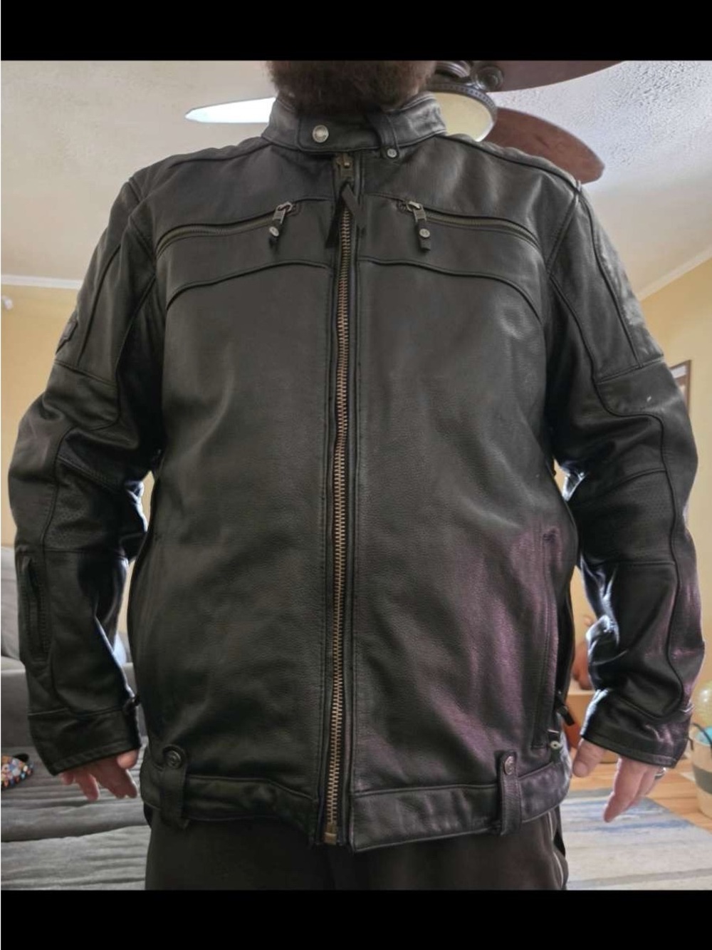 Harley-Davidson Black Leather Motorcycle Jacket